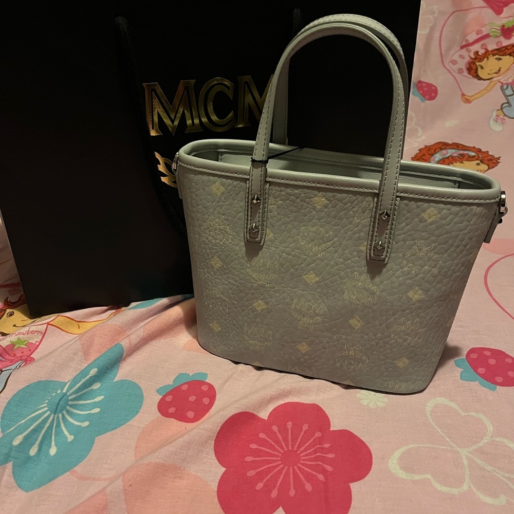 MCM Light Gray Mini Bag